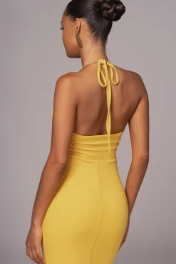 Yellow Secret Bloom Maxi Dress